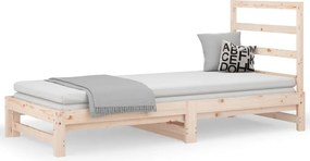 vidaXL Pat de zi extensibil, 2x(90x190) cm, lemn masiv de pin