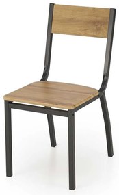 Set masă și scaune Graham 4+1, lemn natural / negru