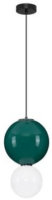 Pendul LED decorativ portelan jasper, sticla alb, NOESIS