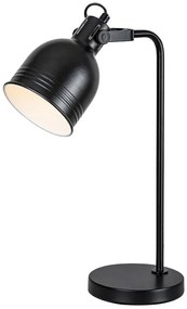 Veioza, lampa de masa design industrial Flint negru