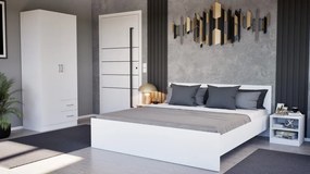 Dulap Miami 80x205 cm alb-alb