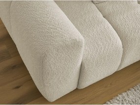 Colțar bej extensibil/cu spațiu de depozitare cu tapițerie din țesătură bouclé (cu colț pe partea dreaptă/cu șezlong) Roxelane – Bobochic Paris