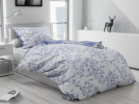 Lenjerie de pat bumbac Points albastra