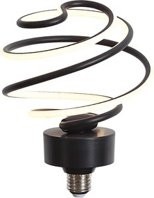 Bec decorativ LED E27 negru spiralat 6W 370 lm 3000K