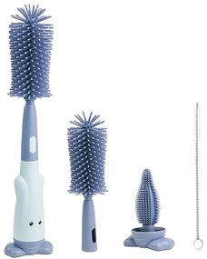 Perie 3 in 1 pentru curatarea biberoanelor, tetinelor si paielor Kidizi SmartBrush blue, fara BPA