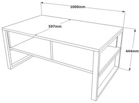 Măsuță de cafea 44,4x100 cm pin atlantic