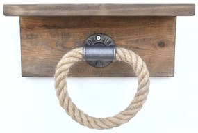 Suport de prosoape cu raft BORURAF 14x30 cm molid