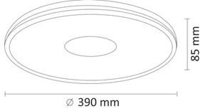Plafonieră LED LEON LED/48W/230V cu telecomandă