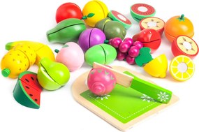 Set tăietor de fructe din lemn, 20 de bucăți