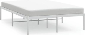 vidaXL Cadru pat metalic, alb, 120x200 cm