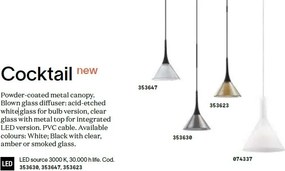 Pendul LED modern COCKTAIL LED SP TRASPARENTE