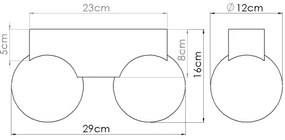 Plafonieră Sollux SL.1683 BULBO 2xG9/8W/230V fag/alb
