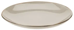 Farfurie întinsă din gresie ceramică Glaze, diametru 27,8 cm, bej