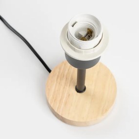 Brilagi - Lampă de masă BOBO WOOD 1xE27/25W/230V stejar/negru/alb/verde/junglă