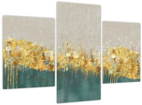 Tablou - Textura cu decor auriu (90x60 cm)