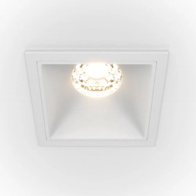 Spot LED incastrabil design tehnic Alpha alb, 6,5x6,5cm, 3000K