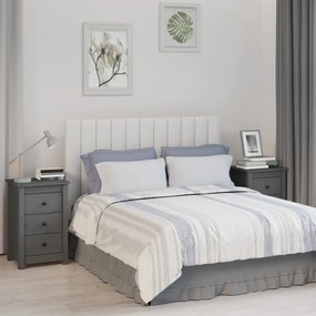 813704 vidaXL Noptiere, 2 buc., gri, 40x35x61,5 cm, lemn masiv de pin