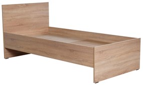 Pat de o persoană 90 cm Krynalona 1 (cu somieră) (stejar sonoma). 1108499