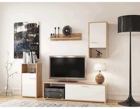 Perete living, stejar wotan / alb, ARELO