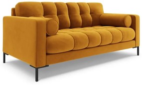 Canapea Bali 2 locuri velvet/picioare negre – L152 x l92 x h75