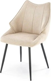 Scaun bej tapitat K543, stofa clasica/metal, 55x60x87 cm
