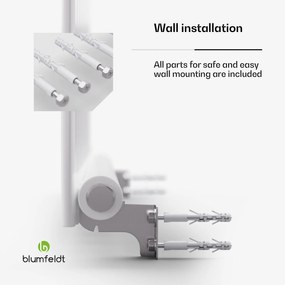Blumfeldt Ontario, radiator, 100 x 60, conexiune laterală și centrală de 1/2 inch, montare pe perete, 681 W