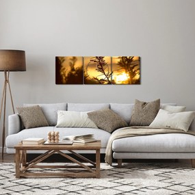 Tablou - Apus de soare (cu ceas) (90x30 cm)