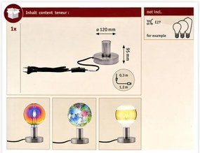 Paulmann 79759 - Lampă de masă HALDOR 1xE27/20W/230V