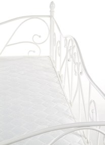 Pat / divan metal Sumatra alb - 90x200 cm