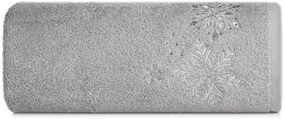 Prosop de Crăciun din bumbac gri cu broderie fină argintie Šírka: 50 cm | Dĺžka: 90 cm