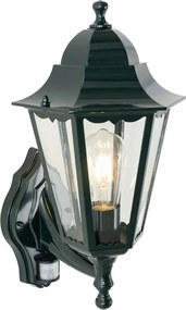 Lanterna de perete de exterior verde inchis cu senzor de miscare IP44 - New Orleans sus