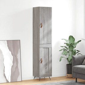 vidaXL Dulap înalt, gri sonoma, 34,5x34x180 cm, lemn prelucrat