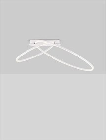 Lustra LED aplicata design modern minimalist KIKLOS alb