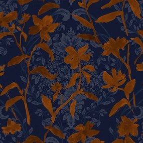Tapet lavabil Blooming Damask, Tobacco, TresTintas 5mp / rola