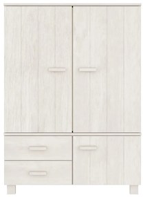 Sifonier, alb, 99x45x137 cm, lemn masiv de pin Alb, 1