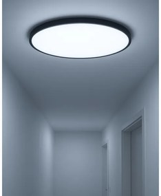 Plafonieră LED, 40 W, 230 V, 3000/4000/6500 K, Ø 50 cm, neagră