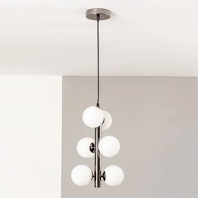 Brilagi - Lustră LED MILLA, suspendată pe cablu, 6xG9/3W/230V, crom negru/alb