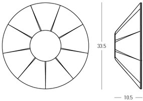 Aplica LED design modern decorativ ACOUSTIC gri, negru ZB-25178