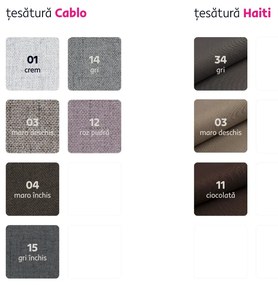 Canapea extensibilă, material textil gri-negru, dreapta, LAUREL