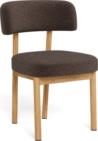 MAZZONI EXPORT Scaun tapițat TORAY Maro (Apia 442) / cadru stejar natural