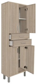 Dulap înalt Nerva 60 cu 4 uși, 2 sertare, stejar Sonoma