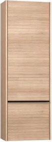Dulap coloana mare suspendat KolpaSan Orphia canelat 1 usa si 1 sertar 45x140 cm finisaj acacia