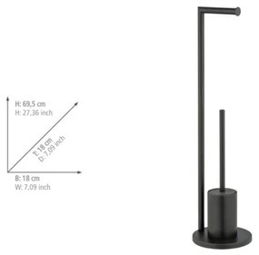 WENKO 25675100 - Set pentru WC FERLA, 18 x 69,5 cm, negru