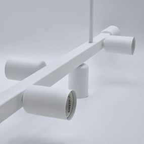 Lustră pe tijă ASTRID 8xE27/60W/230V alb