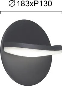 Aplica de perete LED LETTY LED/16W/230V antracit