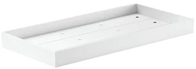 Set Complet: Pat Supraetajat Forrest Beech pentru Camera Copii, 90x200 cm, cu Sertar Pat și Barieră de Siguranță, din Lemn Masiv de Fag, Alb – Vipack