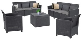 Set de mobilier de grădină Claire cu 8 locuri, grafit