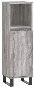 831570 vidaXL Dulap de baie, gri sonoma, 30x30x100 cm, lemn prelucrat