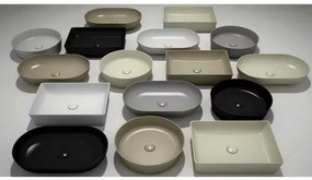 Lavoar pe blat Rak Feeling rectangular 50 cm alb lucios