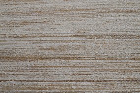 Covor din bumbac și iută țesut manual, antiderapant, bej natural, 140X200 cm, 1800 GSM, „Cotton Jute Carpet"